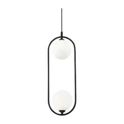 Maytoni Ring colgante 2 luces negro/blanco