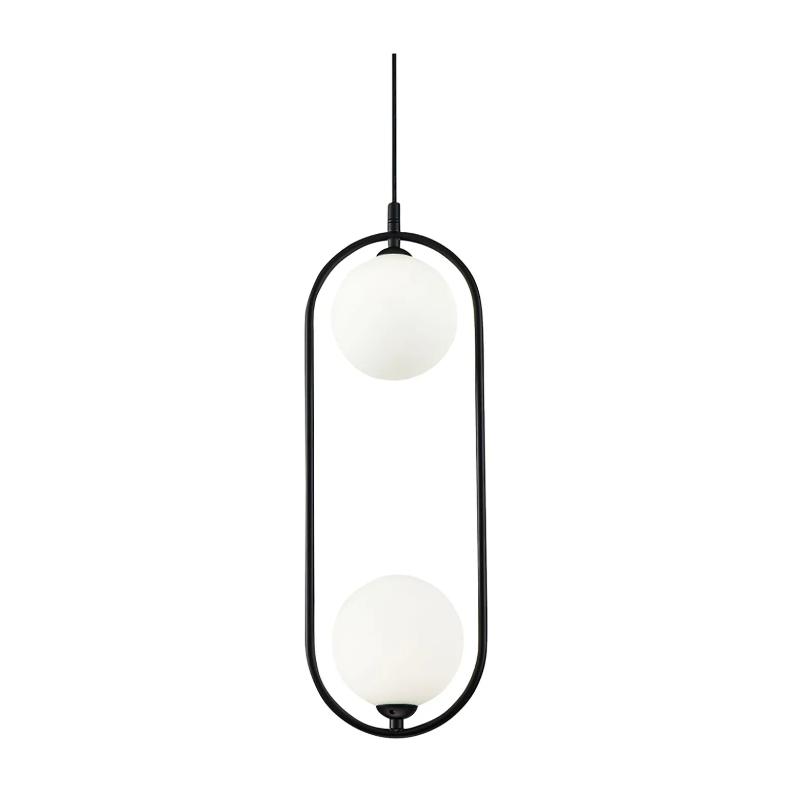 Maytoni Ring colgante 2 luces negro/blanco