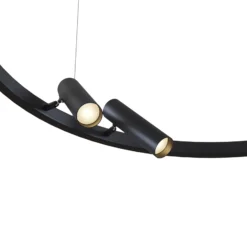 Maytoni Satellite colgante LED 3.300 K negro