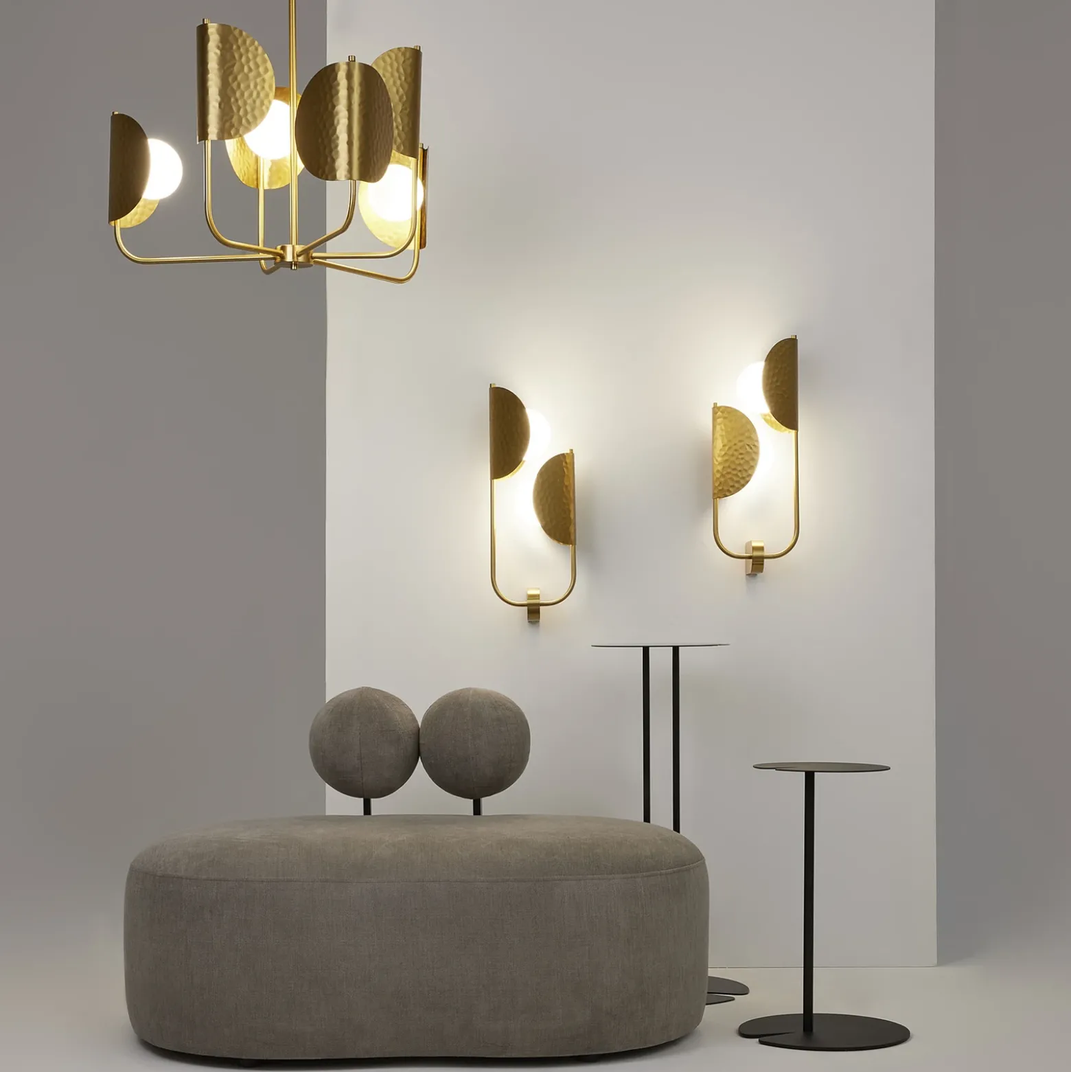 Maytoni Tropic aplique de pared, izquierda, latón, 2 luces, metal