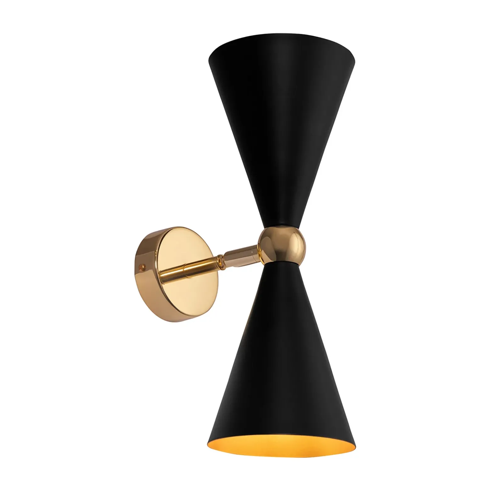 Maytoni Vesper aplique 2 luces negro/oro