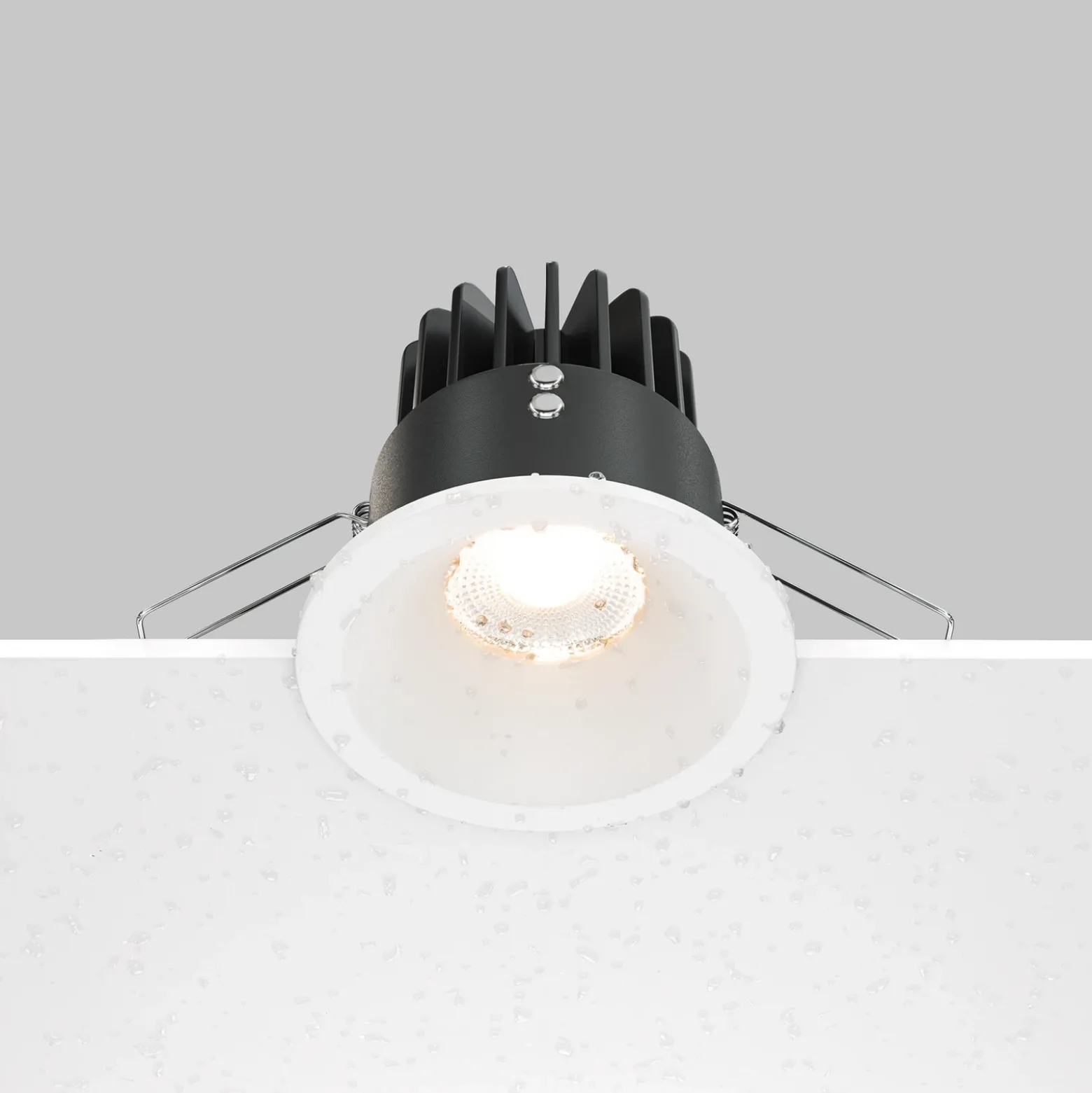 Maytoni Zoom Empotrable LED 930 IP65 triac redondo, blanco