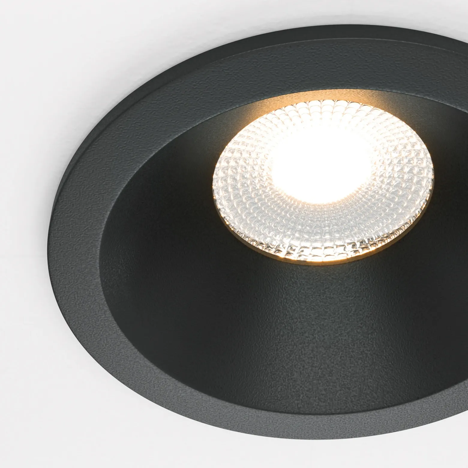 Maytoni Zoom Foco empotrable LED 930 IP65 triac redondo, negro