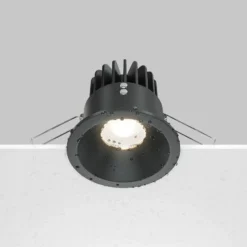 Maytoni Zoom Foco empotrable LED 930 IP65 triac redondo, negro