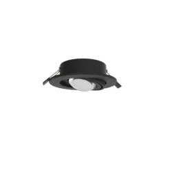 MEGATRON Foco empotrable LED Planex Powerlens, 4,8 W, negro