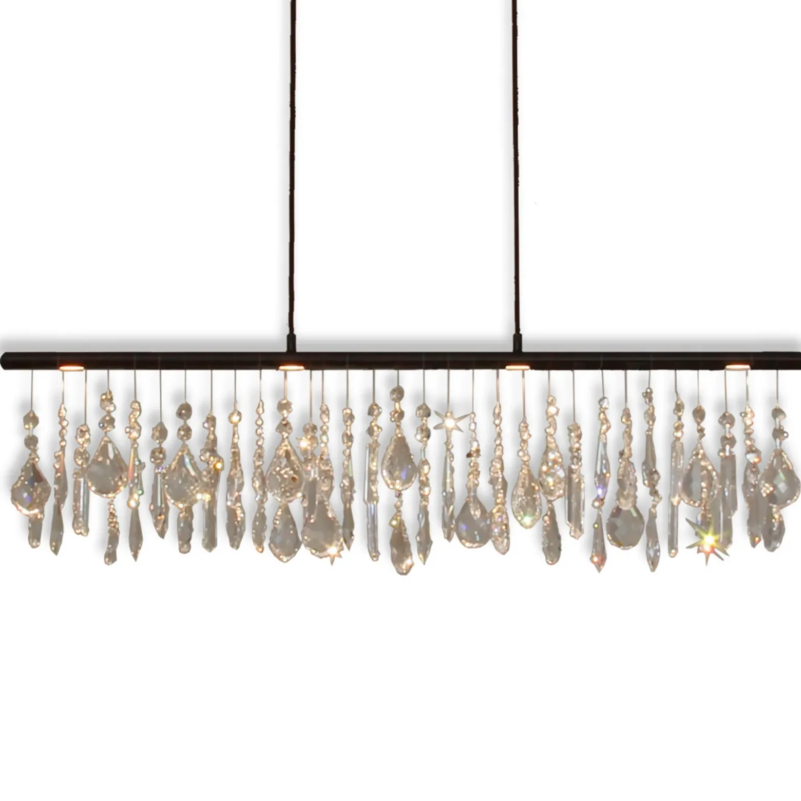 Menzel Anteo lámpara colgante LED, cortina cristal