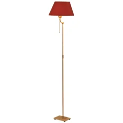 Menzel Living Elegant lámpara de pie pantalla roja