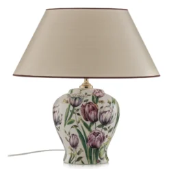 Menzel Living - lámpara de mesa con pie floral