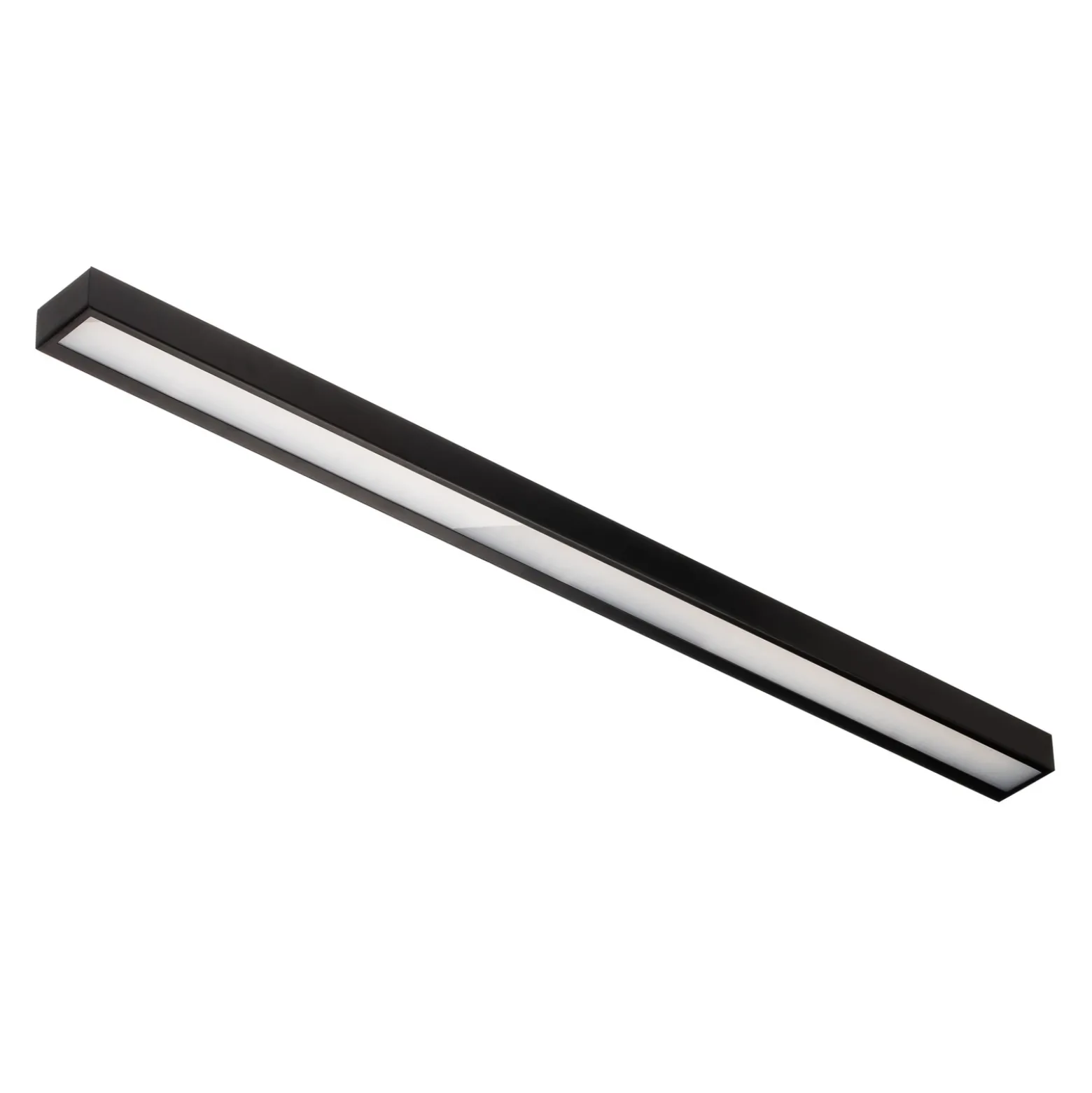 Mera aplique de pared LED, ancho 120cm, negro, 3000K