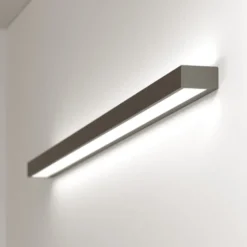 Mera aplique de pared LED, ancho 120cm, negro, 4000K