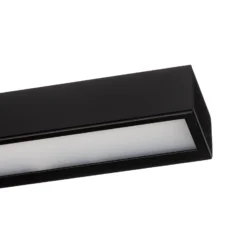 Mera aplique de pared LED, ancho 120cm, negro, 3000K
