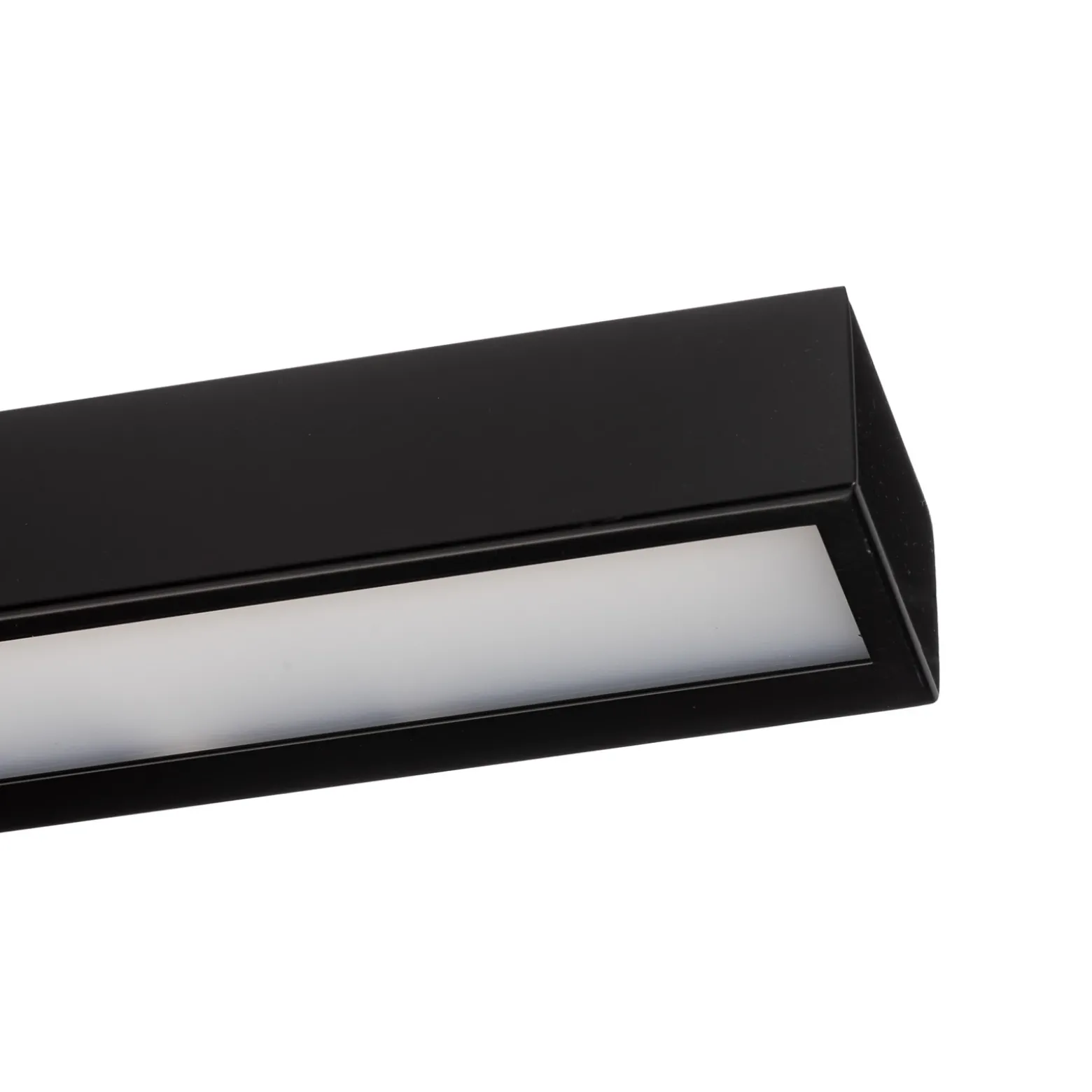 Mera aplique de pared LED, ancho 120cm, negro, 3000K