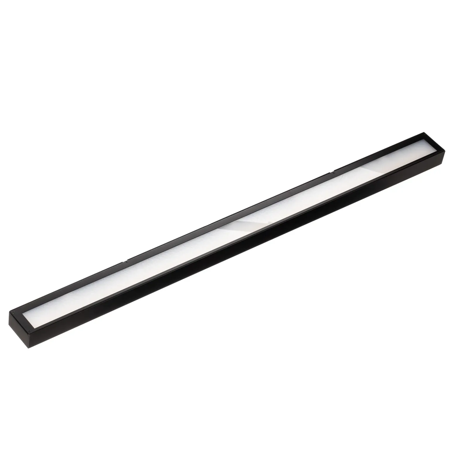 Mera aplique de pared LED, ancho 120cm, negro, 3000K