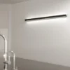 Mera aplique de pared LED, ancho 120cm, negro, 4000K