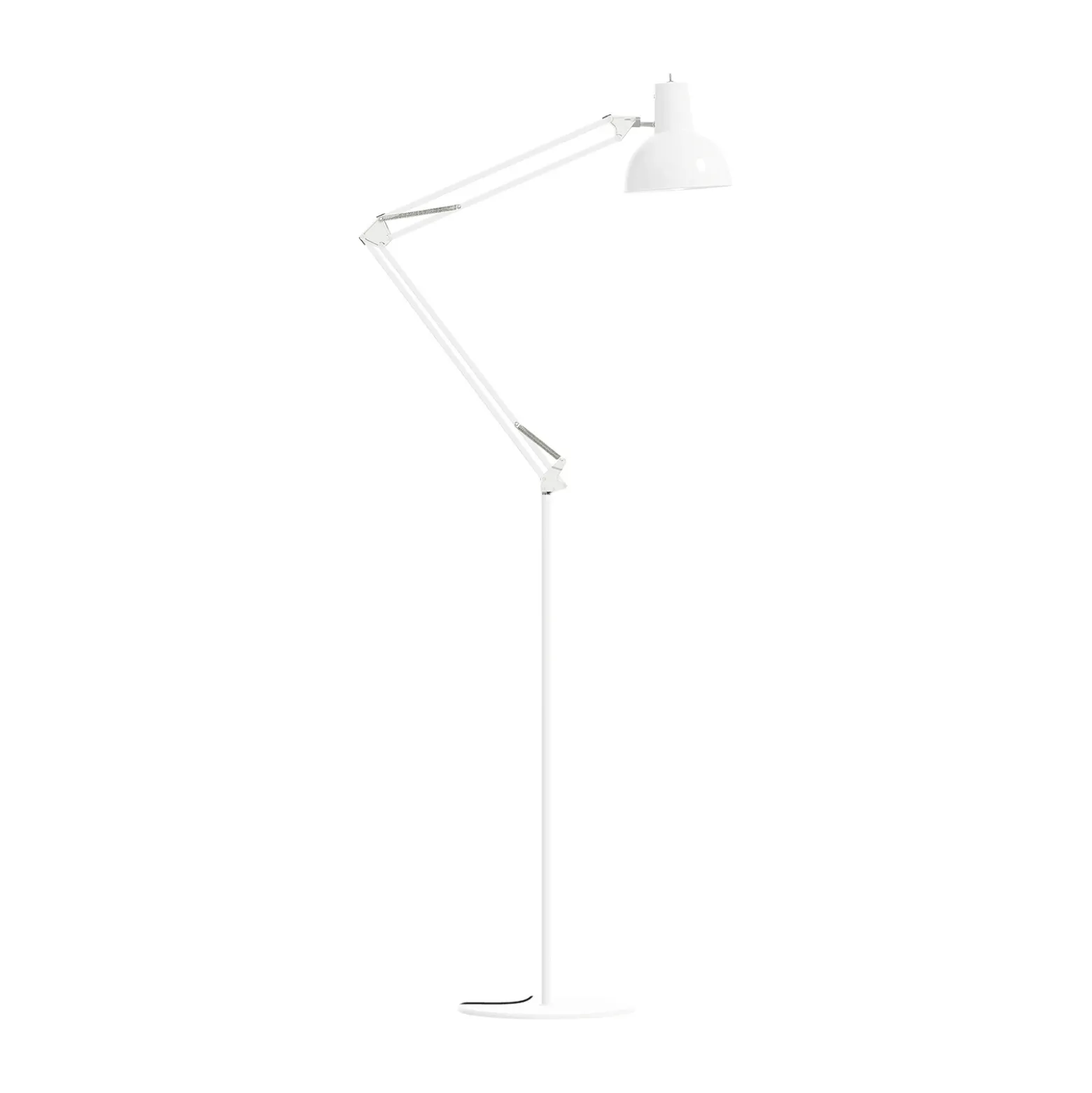 midgard Federzug lámpara de pie, ajustable, blanco