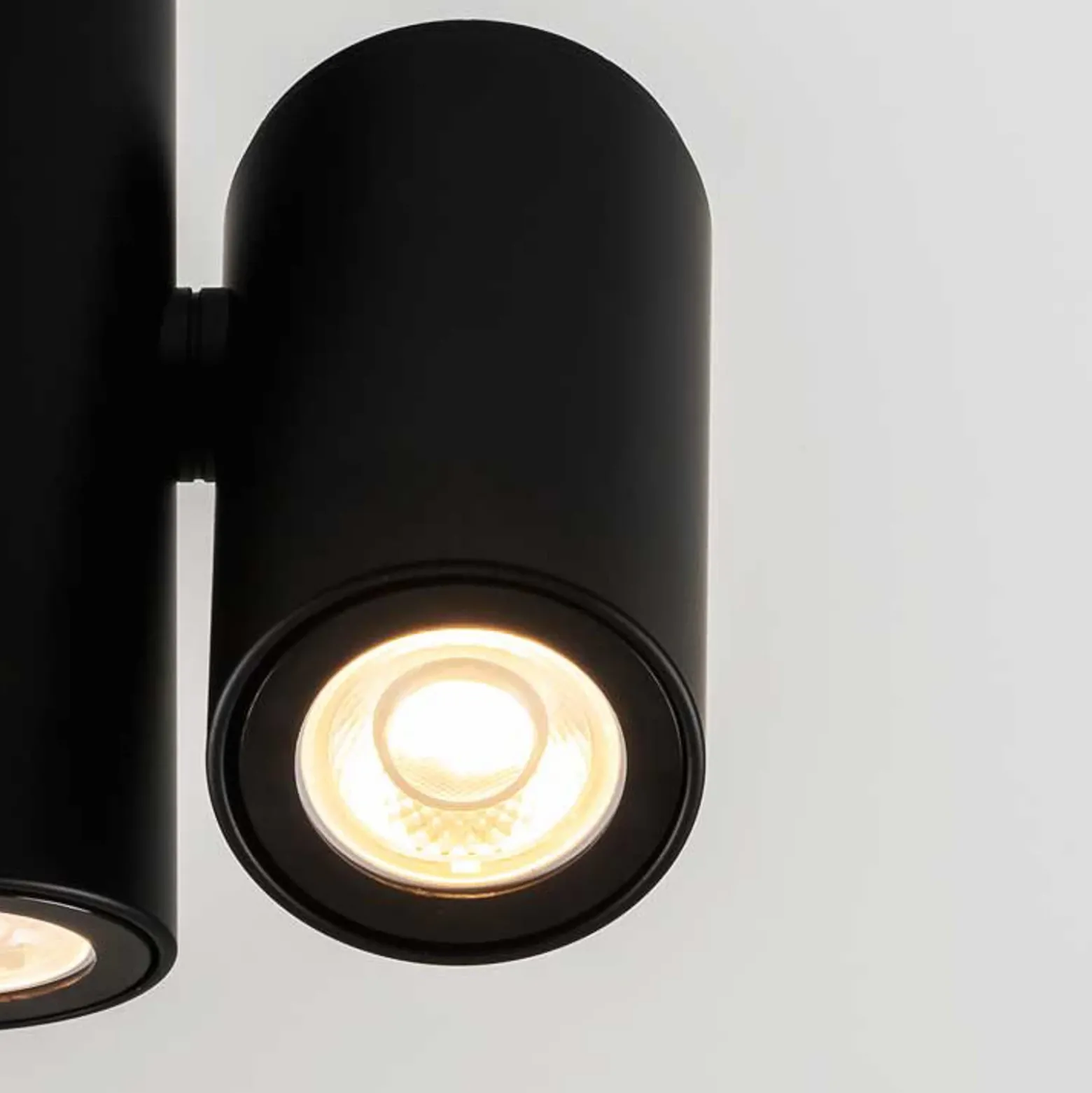 Milan Kronn foco de techo 3 luces negro