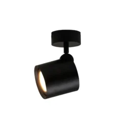 Milan Kronn plafón 1 luz altura 16,6cm negro