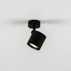 Milan Kronn plafón 1 luz altura 16,6cm negro