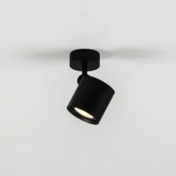 Milan Kronn plafón 1 luz altura 16,6cm negro