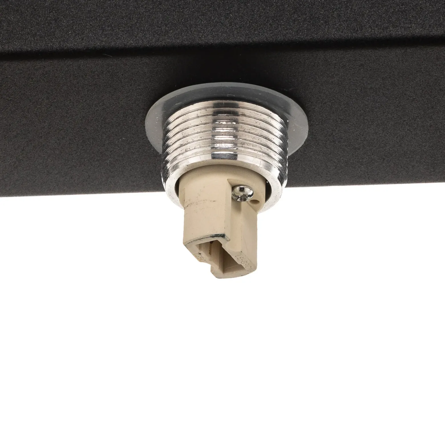 Mini lámpara de techo para baño, 3 luces, negro, cristal/metal