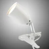 Moderna lámpara de pinza LED LEO en blanco