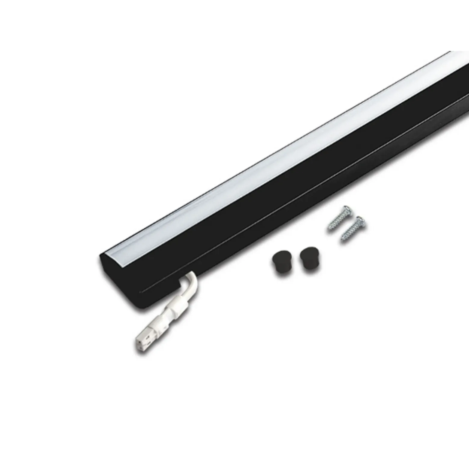 ModuLite F Lámpara LED bajo mueble, negra, 90 cm, 3.000 K, aluminio
