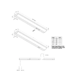 ModuLite F Lámpara LED bajo mueble, negra, 45 cm, 4.000 K aluminio