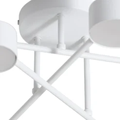 Modus 6 plafón, acero, 6 luces, GX53, blanco