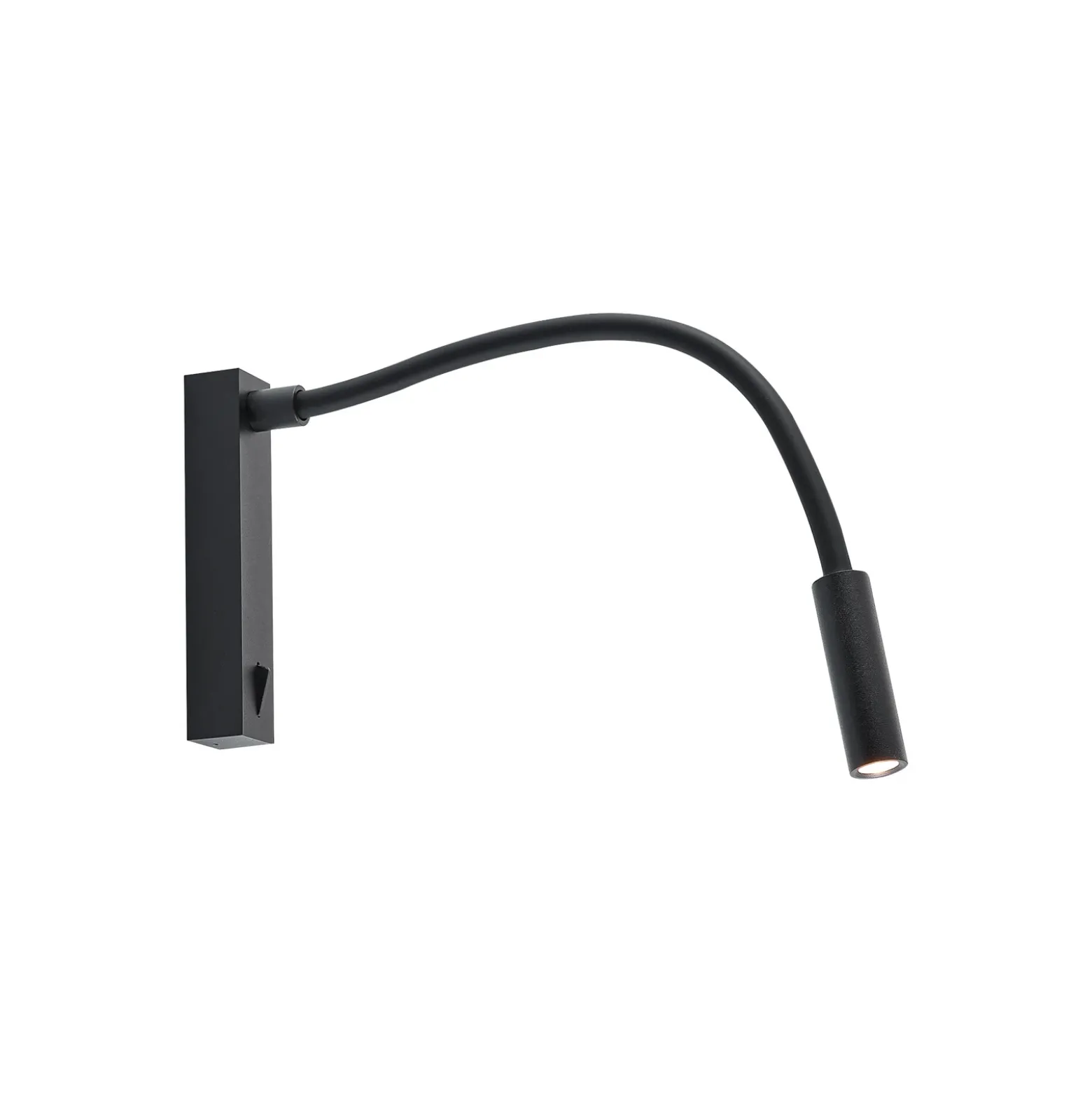 Molto Luce Arok aplique de pared LED, negro, aluminio, proyección 49 cm