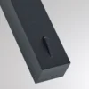 Molto Luce Arok aplique de pared LED, negro, aluminio, proyección 49 cm