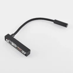 Molto Luce Arok aplique de pared LED, negro, aluminio, proyección 49 cm