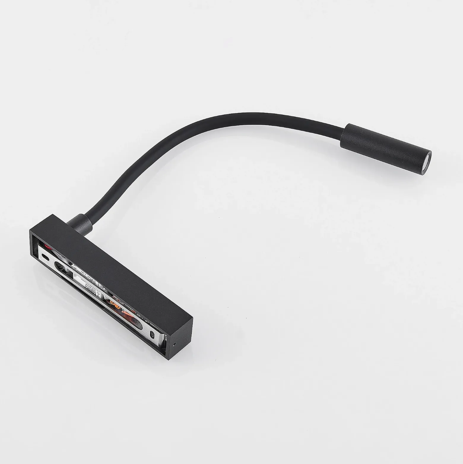 Molto Luce Arok aplique de pared LED, negro, aluminio, proyección 49 cm
