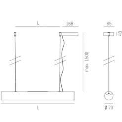 Molto Luce Colgante Valo PDI 840 Dali 114,6cm