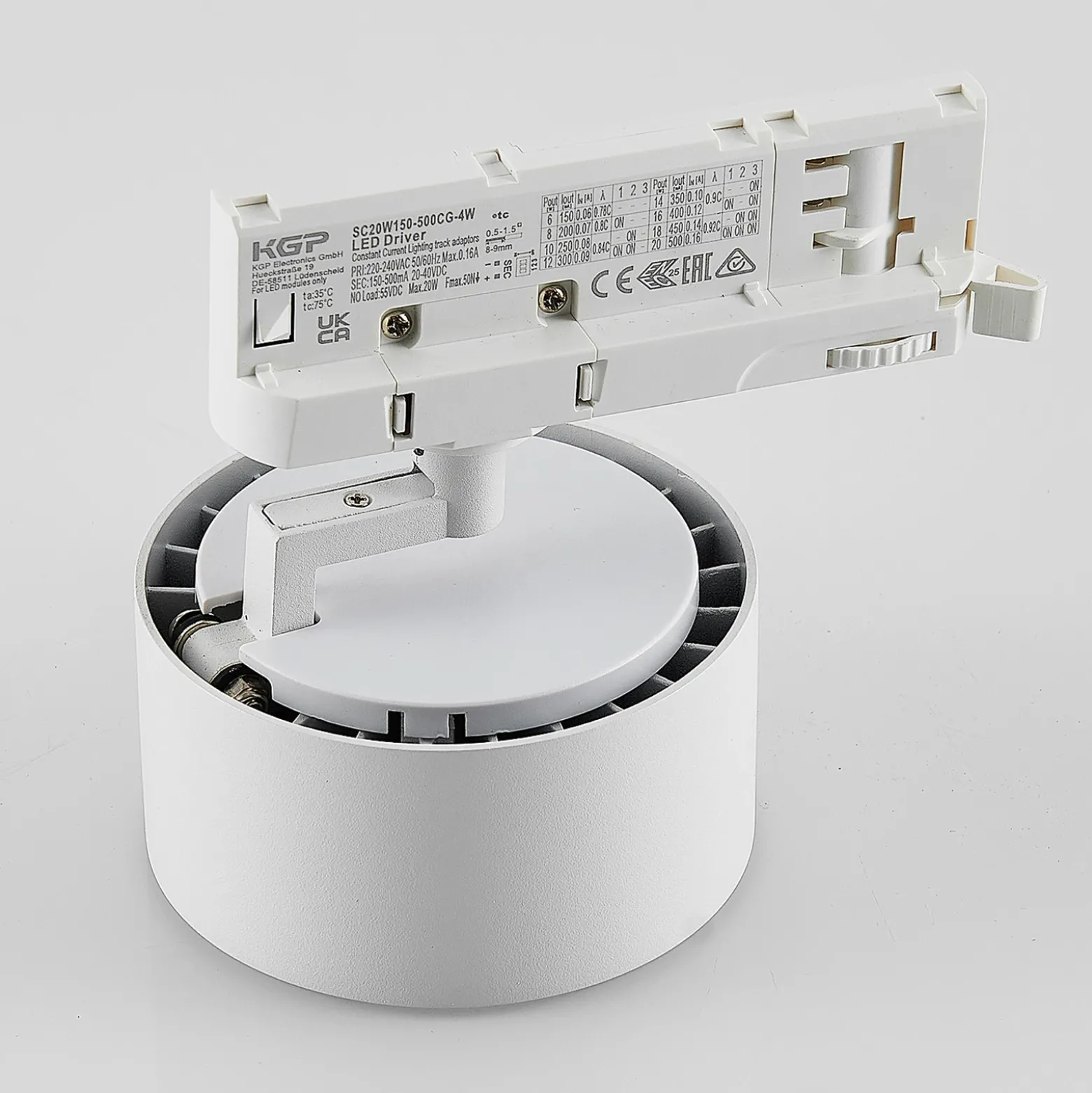 Molto Luce foco de riel LED trifásico Magis, blanco, 830