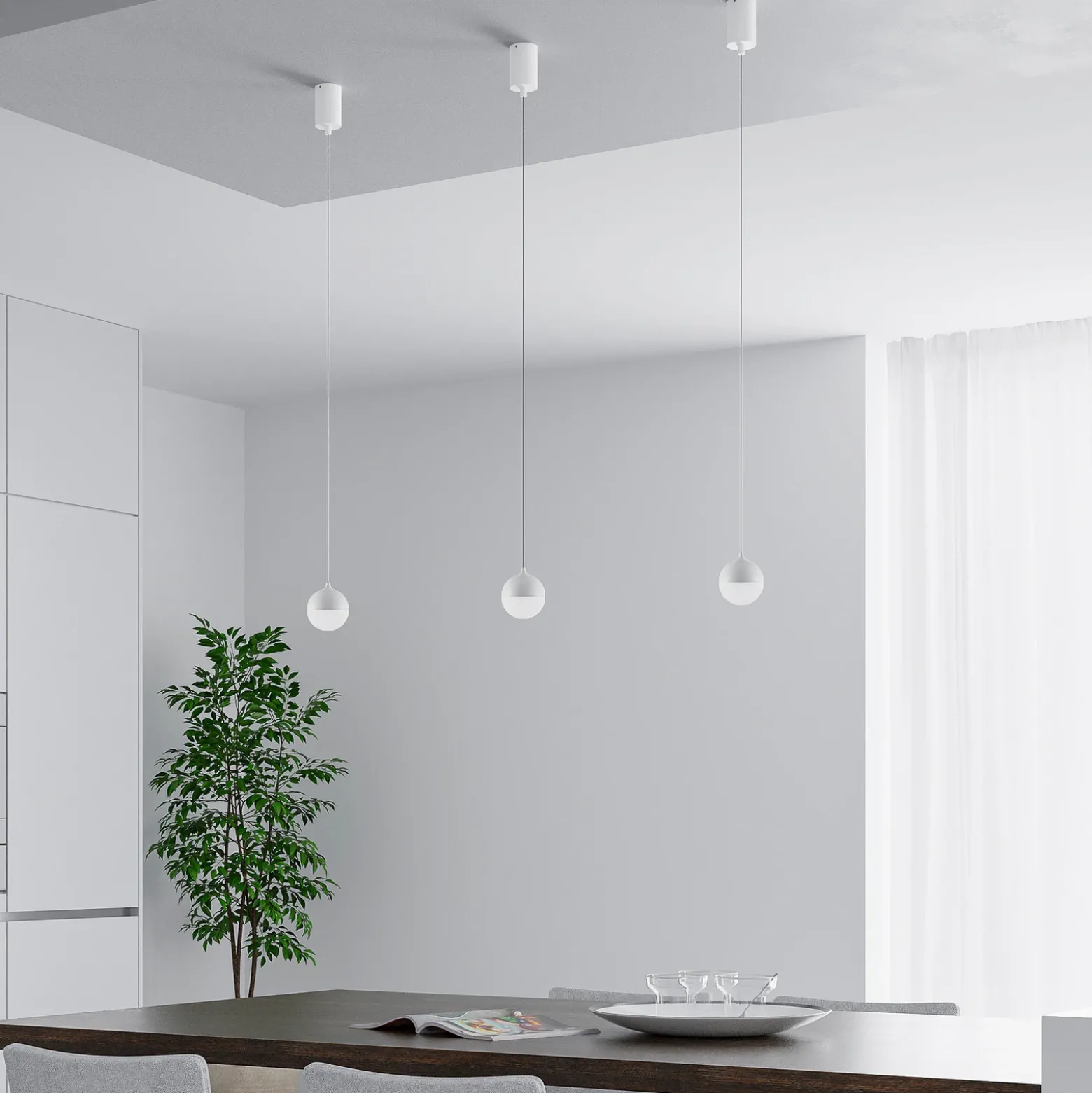 Molto Luce Gilo PD colgante LED 3.000K blanco