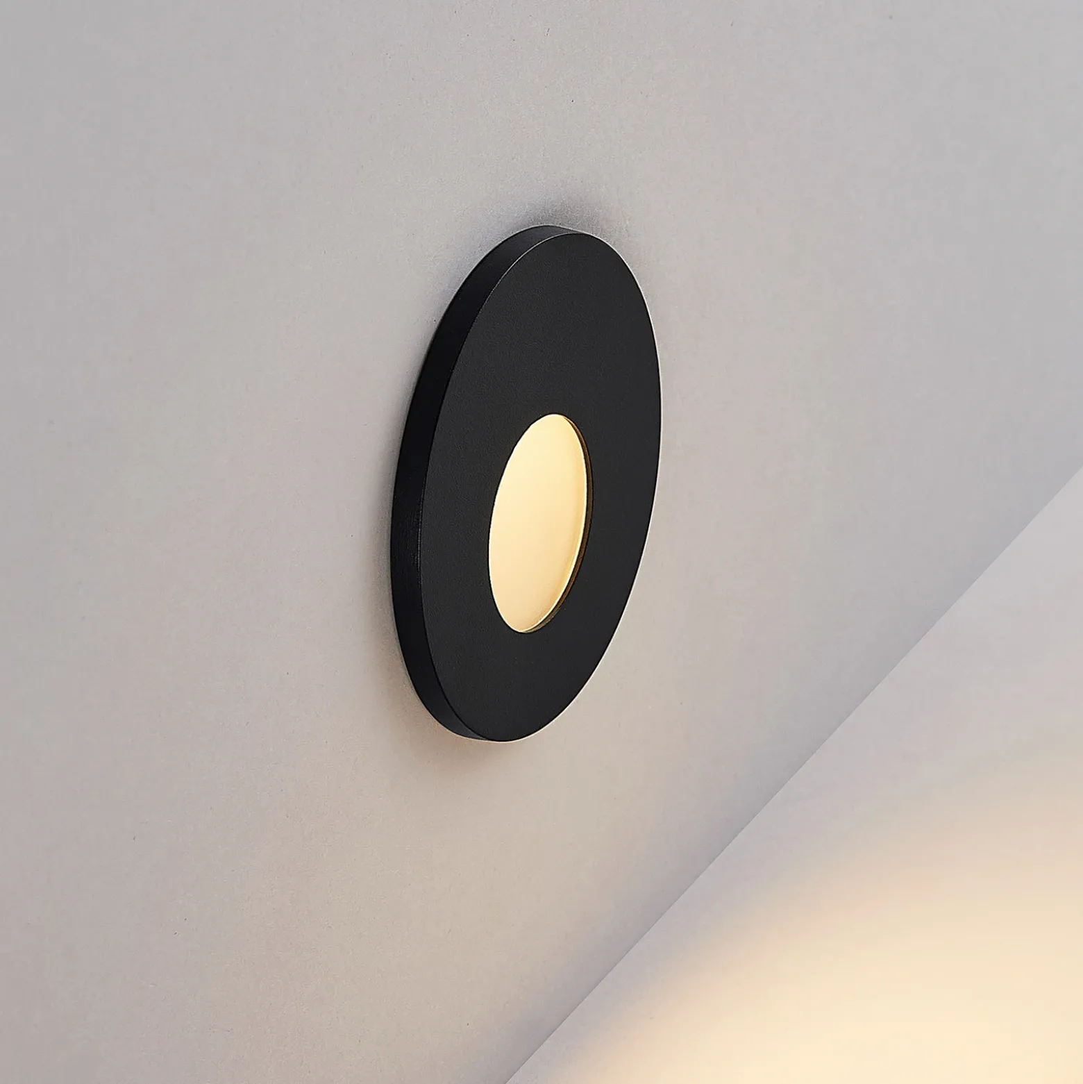 Molto Luce Lámpara empotrable LED Wall 68R RD, aluminio, negro, CCT