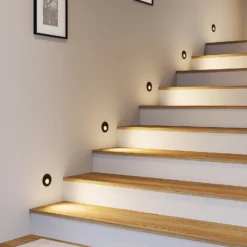 Molto Luce Lámpara empotrable LED Wall 68R RD, aluminio, negro, CCT