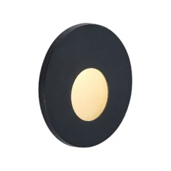 Molto Luce Lámpara empotrable LED Wall 68R RD, aluminio, negro, CCT
