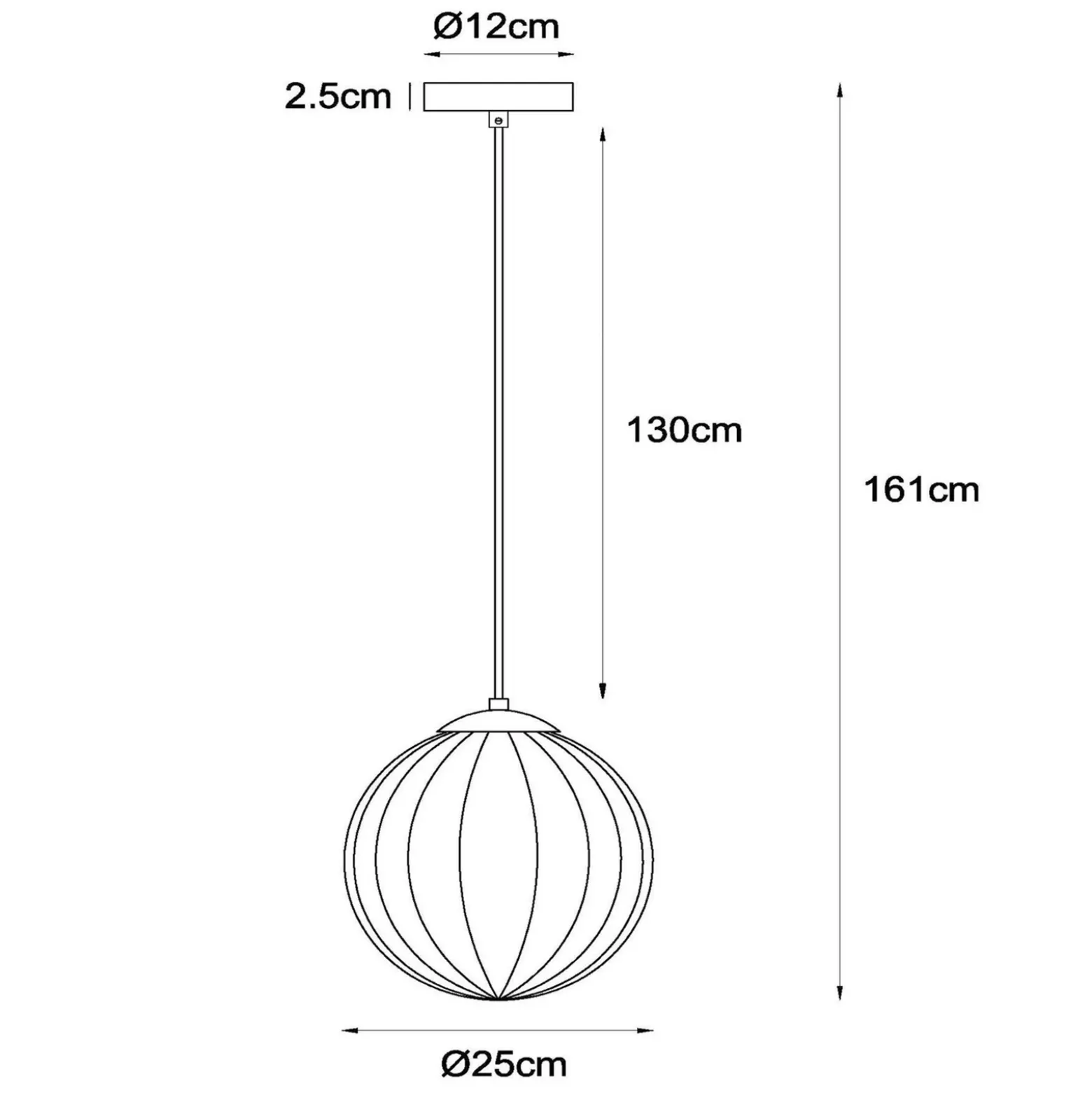 Monsaraz lámpara colgante, Ø 25 cm, ámbar. Cristal, 1 luz