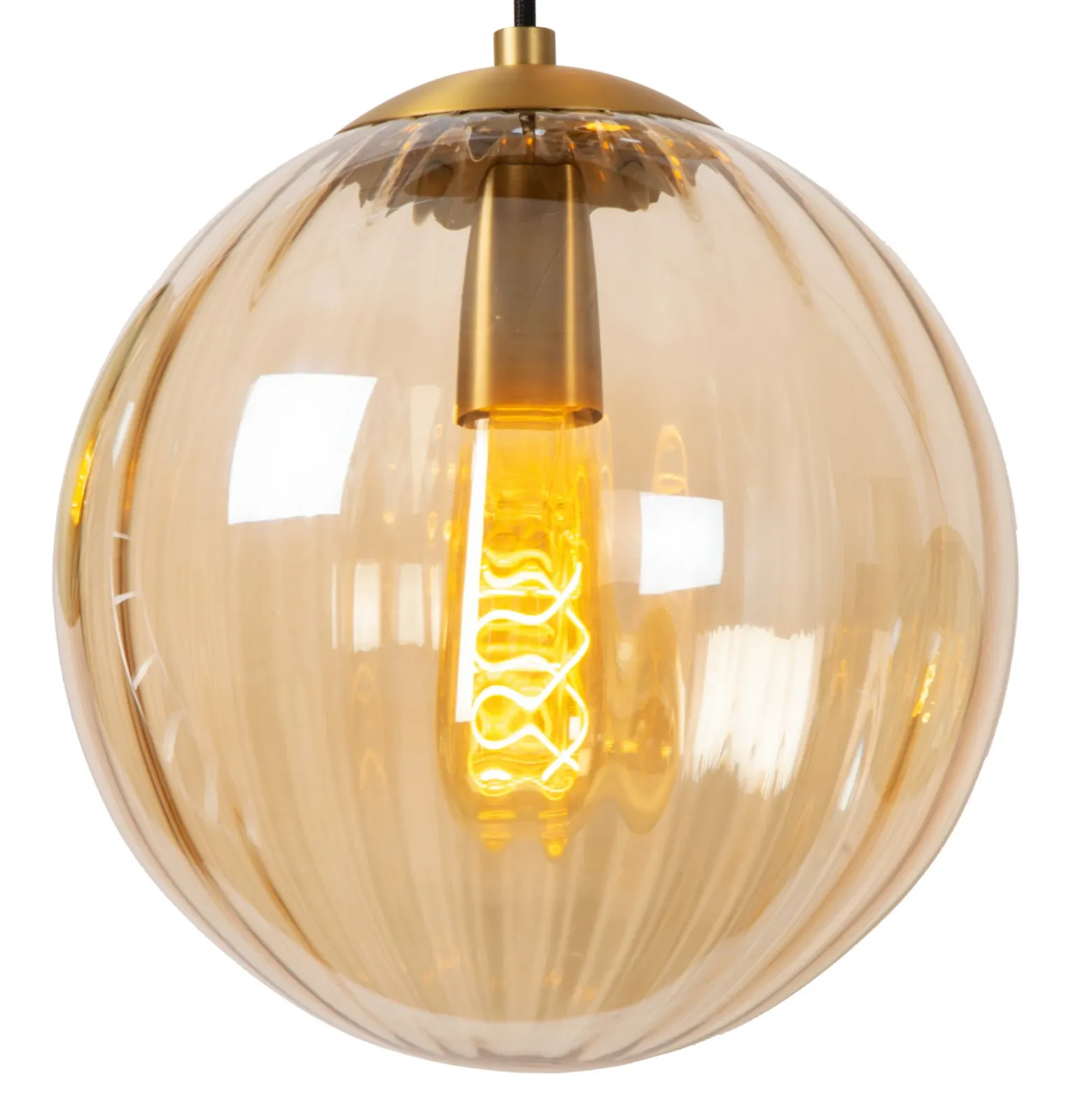 Monsaraz lámpara colgante, Ø 25 cm, ámbar. Cristal, 1 luz