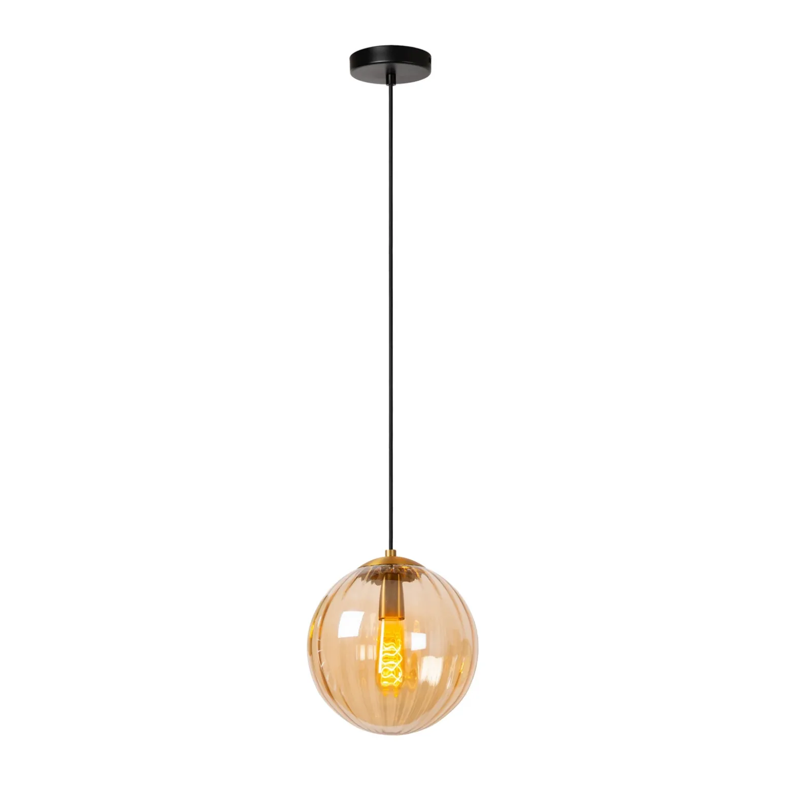 Monsaraz lámpara colgante, Ø 25 cm, ámbar. Cristal, 1 luz