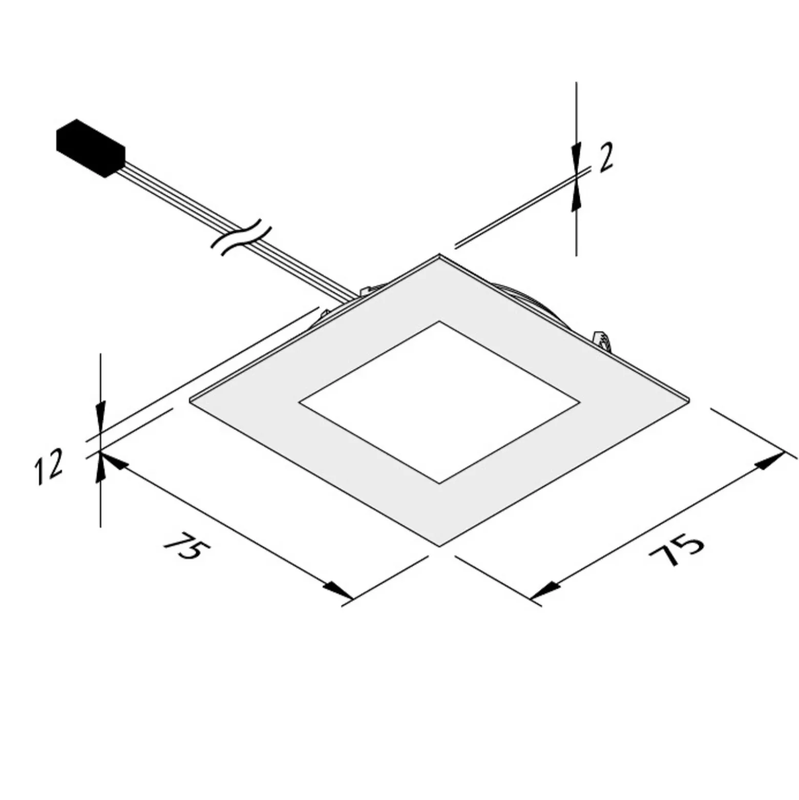 Mueble empotrada LED Dynamic FAQ 68 acero 3W CCT