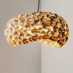 Narisa Lámpara colgante LED Ø 46 cm oro rosa/marrón