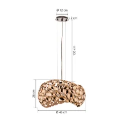Narisa Lámpara colgante LED Ø 46 cm oro rosa/marrón