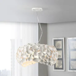 Narisa Lámpara colgante LED 5xG9, Ø47cm, blanco