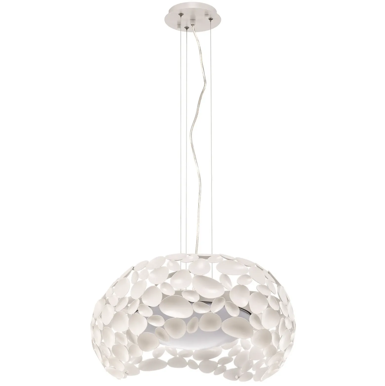 Narisa Lámpara colgante LED 5xG9, Ø47cm, blanco
