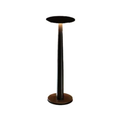 Nemo Portofino lámpara de mesa LED recargable, negro, aluminio