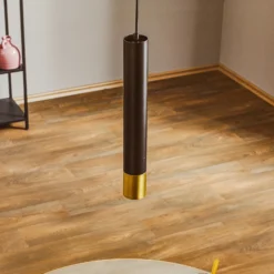 Nest lámpara colgante 1 luz negro/oro