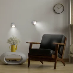 Newgarden Aplique de pared LED Roll 8, blanco, orientable