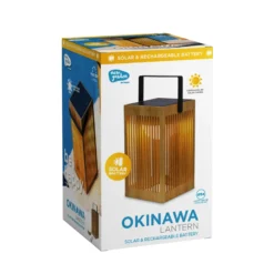 Newgarden Okinawa lámpara de mesa LED solar bambú